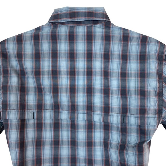 Carhartt Force Mens Shirt Small Relaxed Fit Plaid Vented Short Sleeve Button Up - Picture 4 of 8